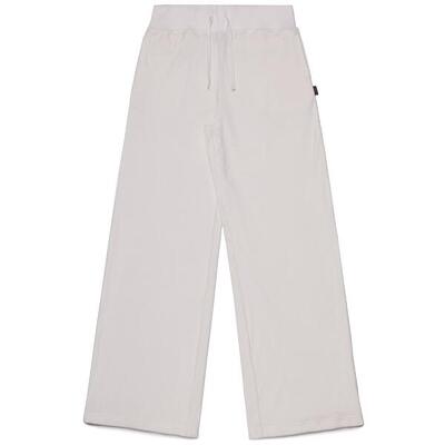 Pantaloni tuta da donna in poliestere bianco da lifestyle