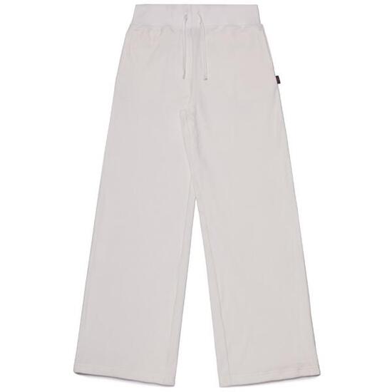 Pantaloni tuta da donna in poliestere bianco da lifestyle