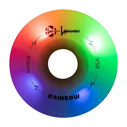 LUMINOUS Roue Inline 110mm 85A Arc en ciel Blanc [x3]