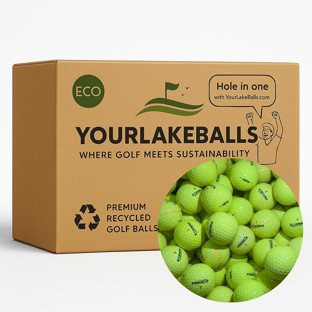 24 Used Pinnacle Rush Yellow Golf Balls – Lakeballs