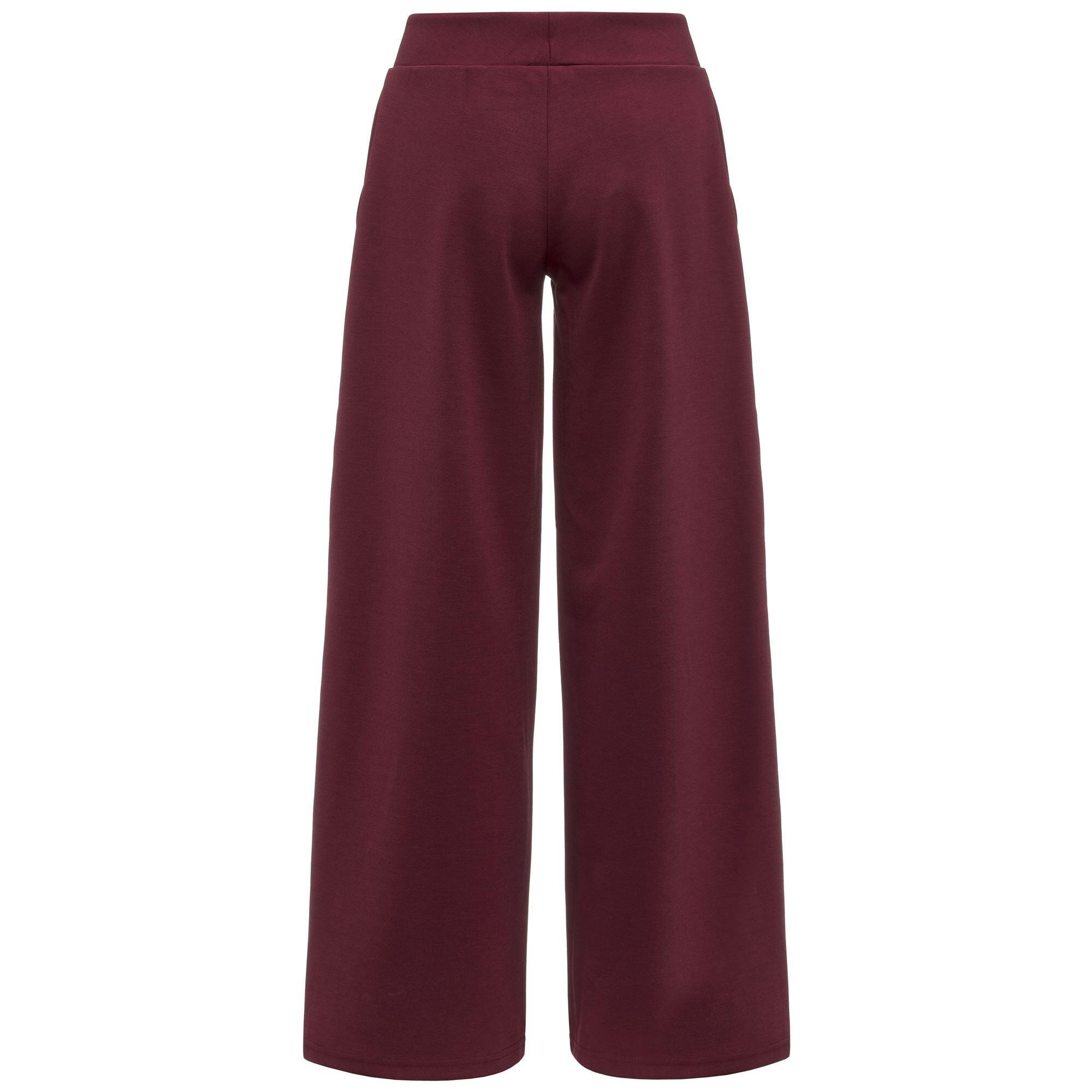 Pantaloni tuta da donna in poliestere rosso da palestra 4/6