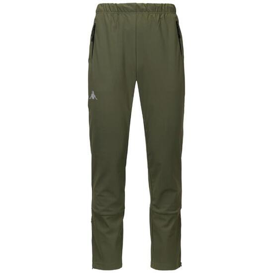 Pantaloni tuta da uomo in poliestere verde da sci