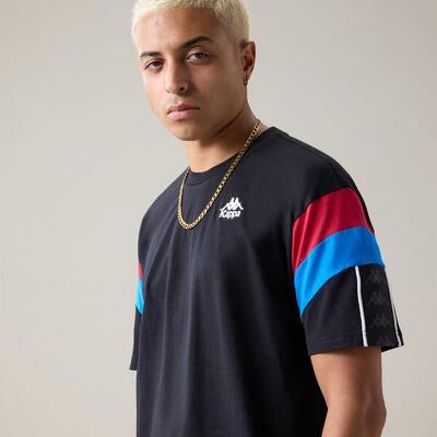 T shirt maglietta da uomo in cotone nero da streetwear sportivo