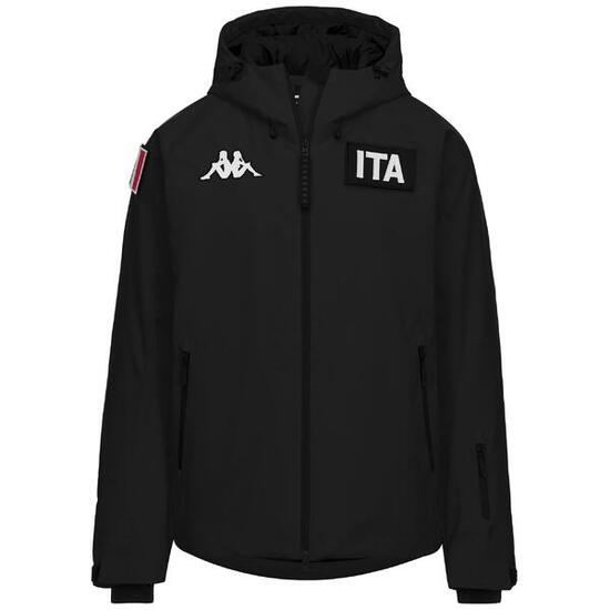 Giubbotto da uomo donna in poliestere blu da sci