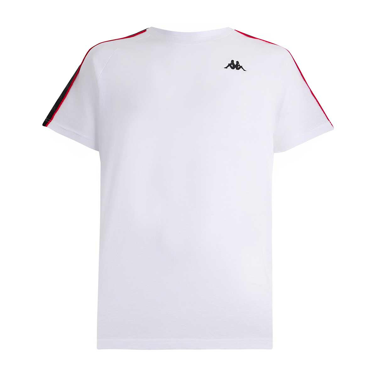 T-shirt blanc Kappa Coen Slim avec logo rouge 2/7