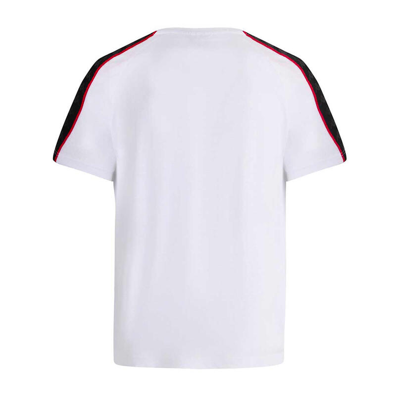 Tricou alb Kappa Coen Slim cu logo roșu