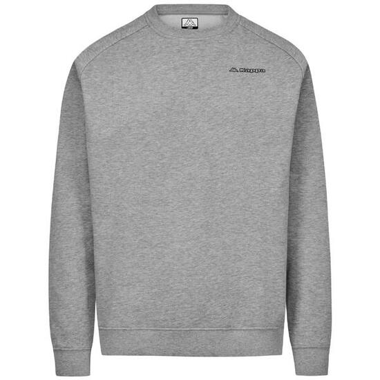 Felpa da uomo in cotone grigio da sportivo/a