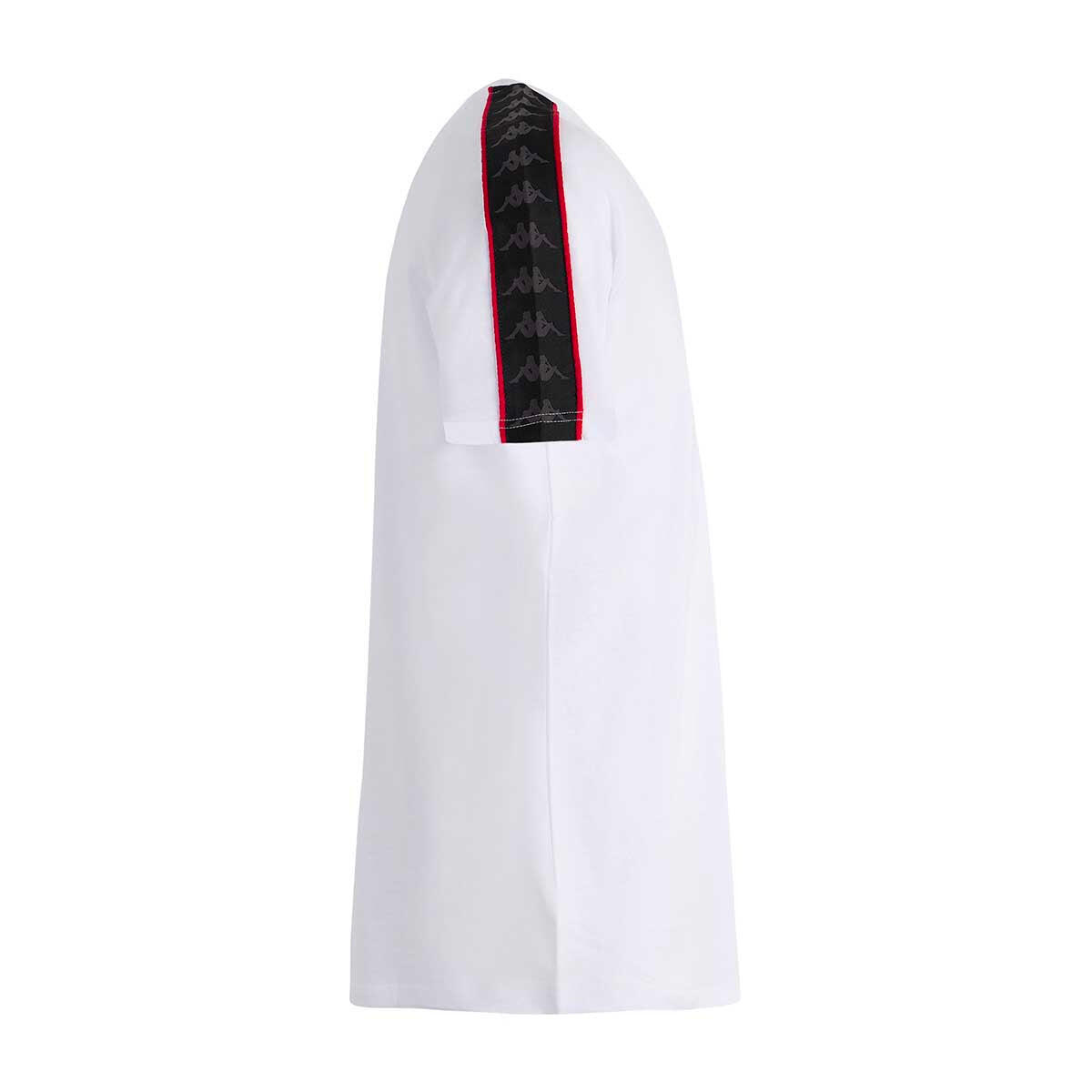 T-shirt blanc Kappa Coen Slim avec logo rouge 4/7