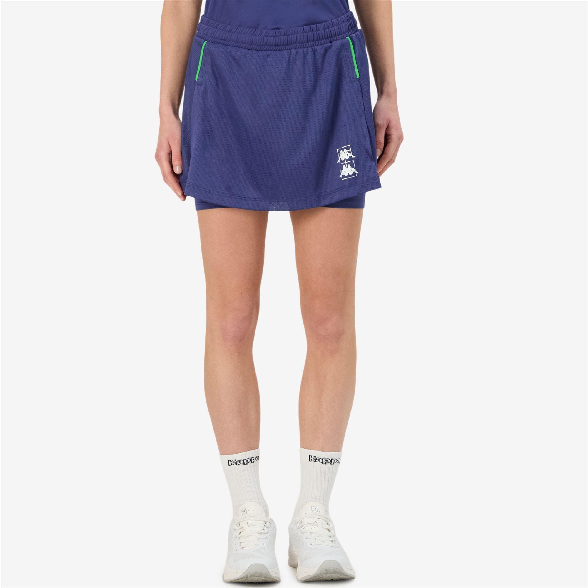Gonna corta da donna in poliestere blu da padel 6/6