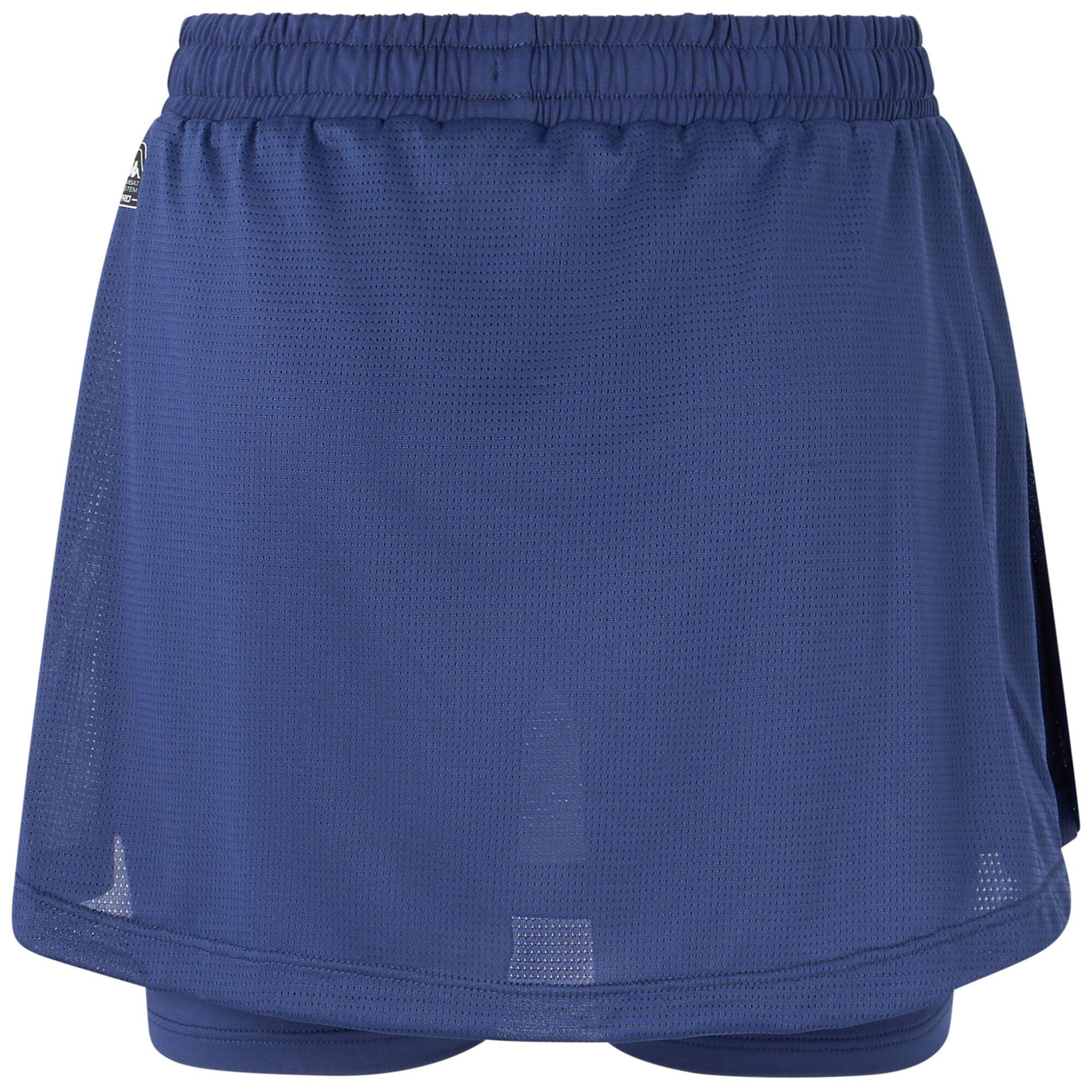 Gonna corta da donna in poliestere blu da padel 4/6