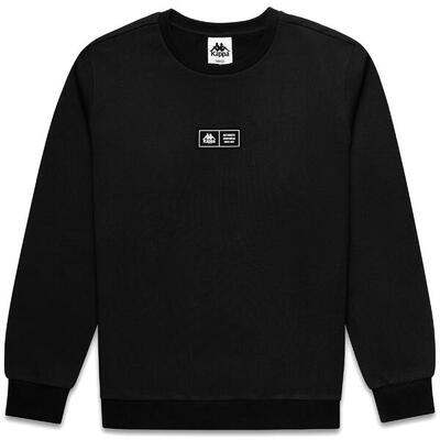 Felpa da uomo in cotone nero da streetwear sportivo