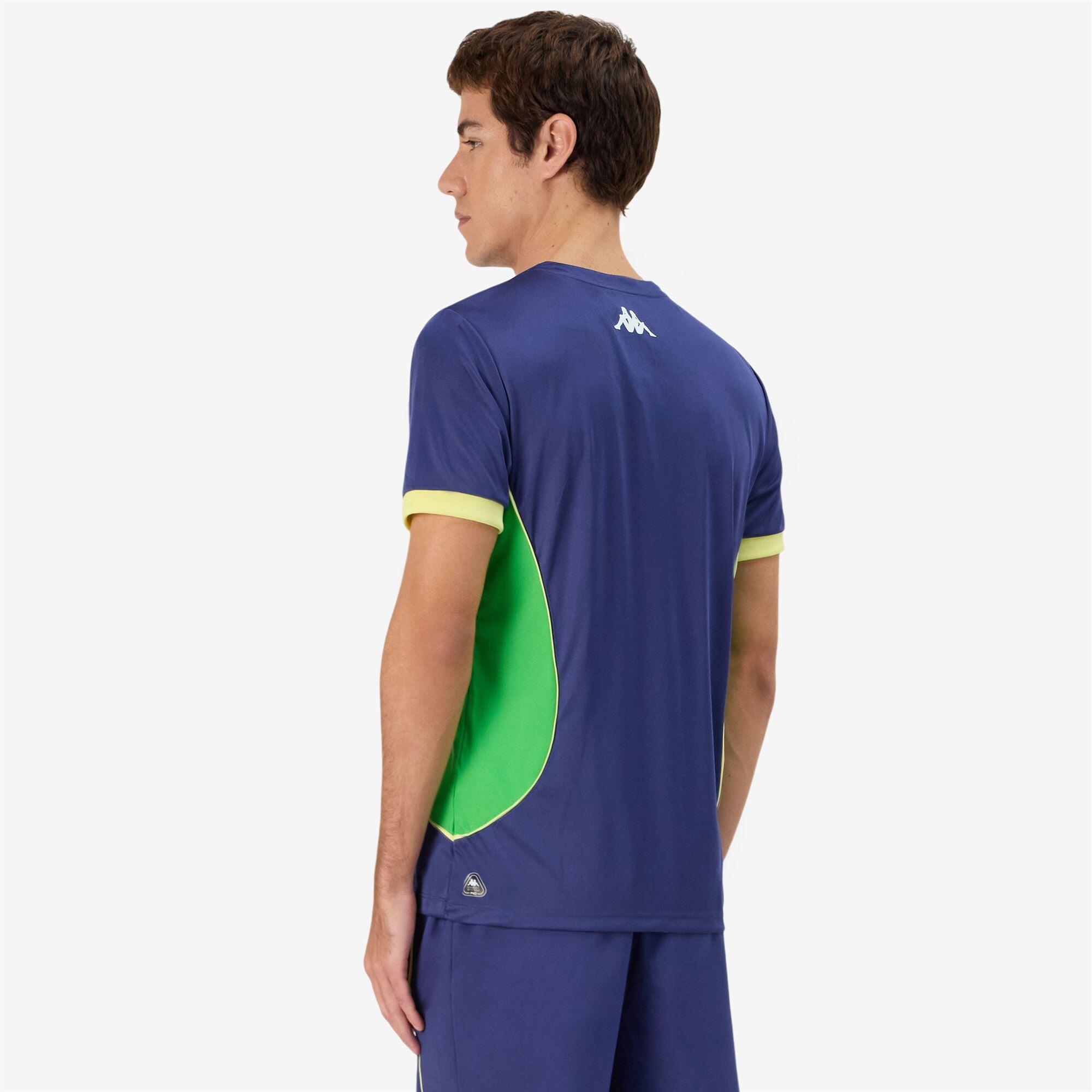 T-shirt da uomo in poliestere blu da padel 3/6