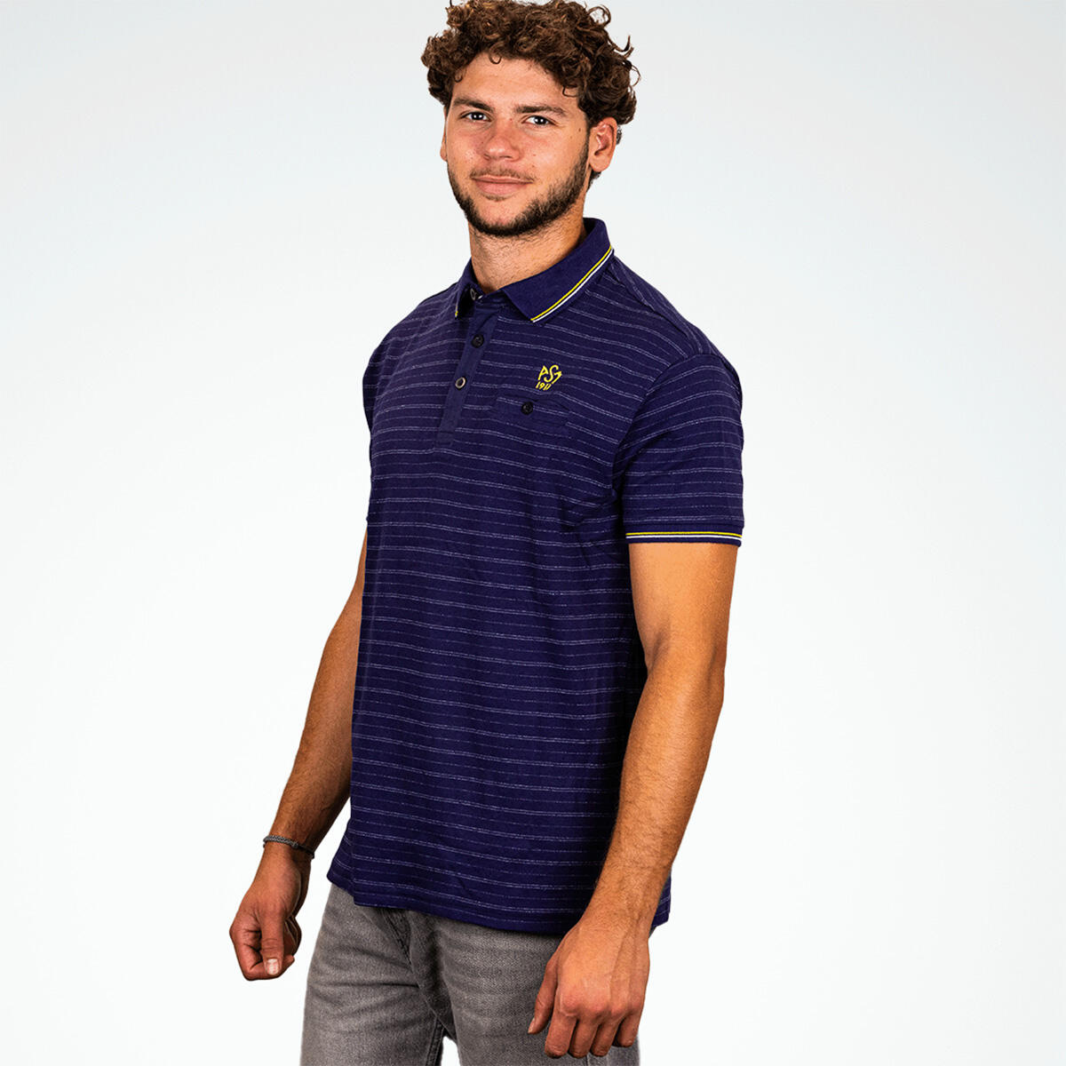 Polo à manches courtes Pavla ASM Clermont-Auvergne pour homme Bleu marine 4/4