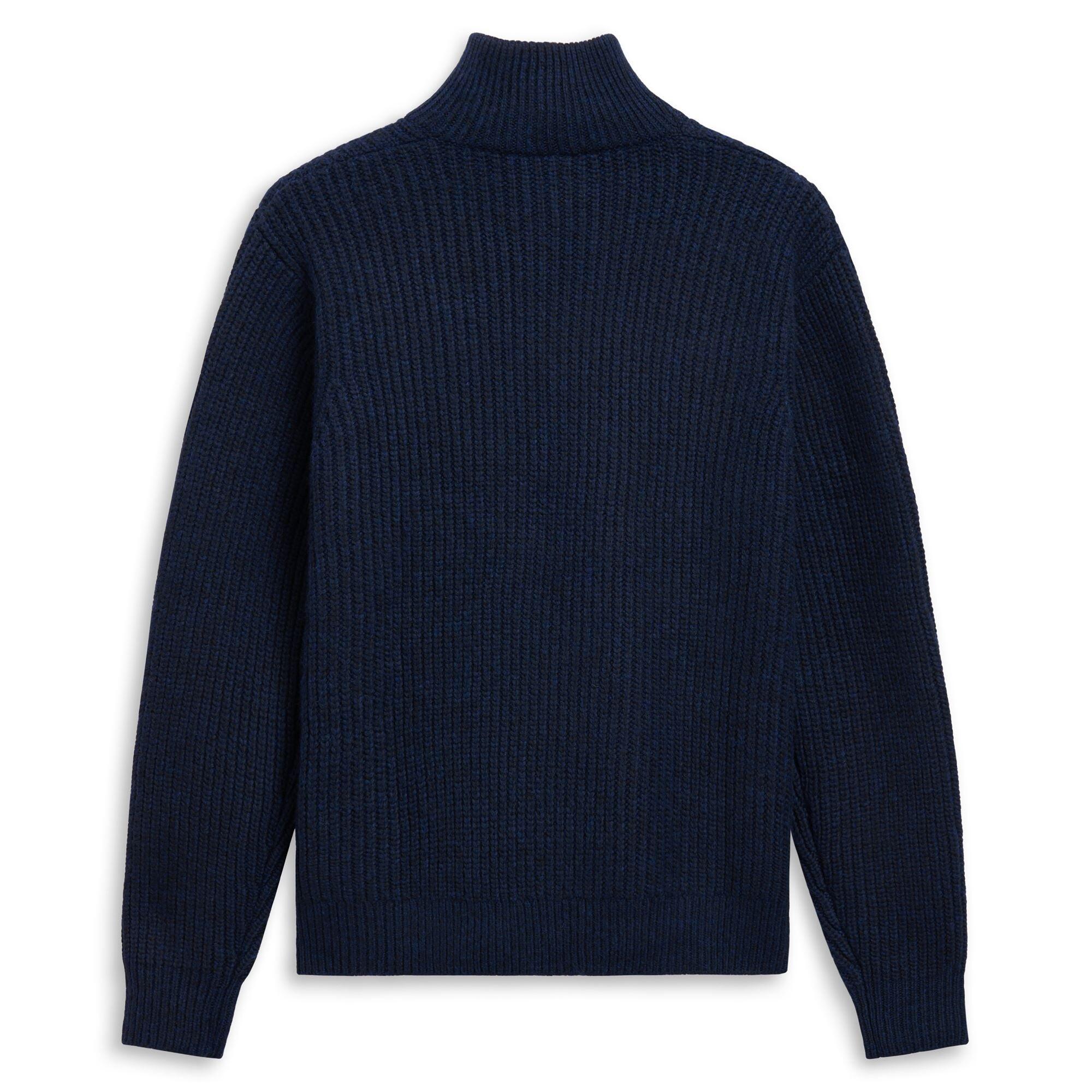Polo da uomo in poliestere riciclato blu da casual 2/3