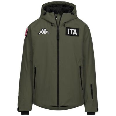 Giubbotto da uomo donna in poliestere blu da sci