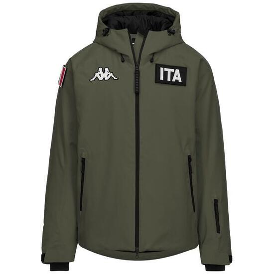 Giubbotto da uomo donna in poliestere blu da sci