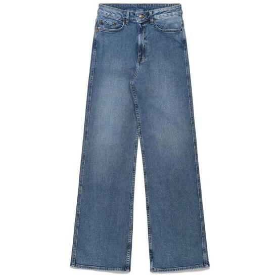 Pantaloni da donna in cotone blu da jeans
