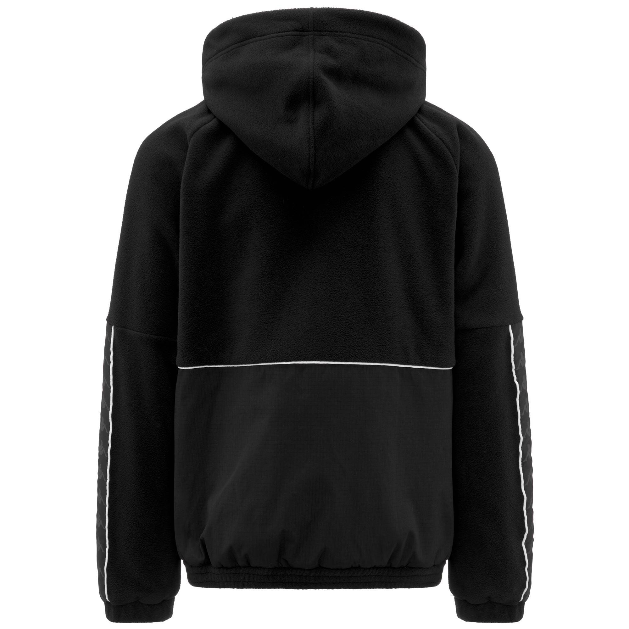 Felpa con cappuccio da uomo in poliestere nero da streetwear sportivo 3/5