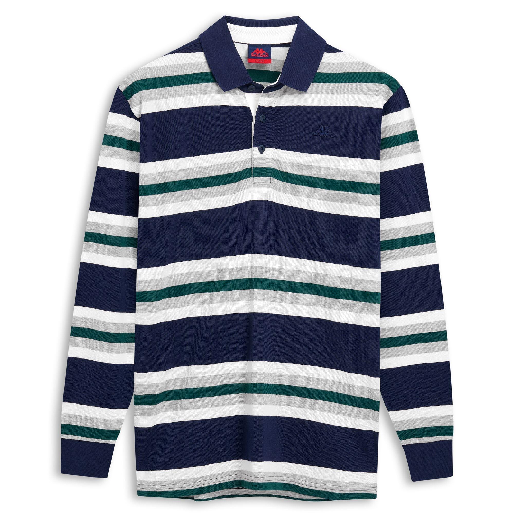 Polo da uomo in cotone blu da lifestyle 2/6