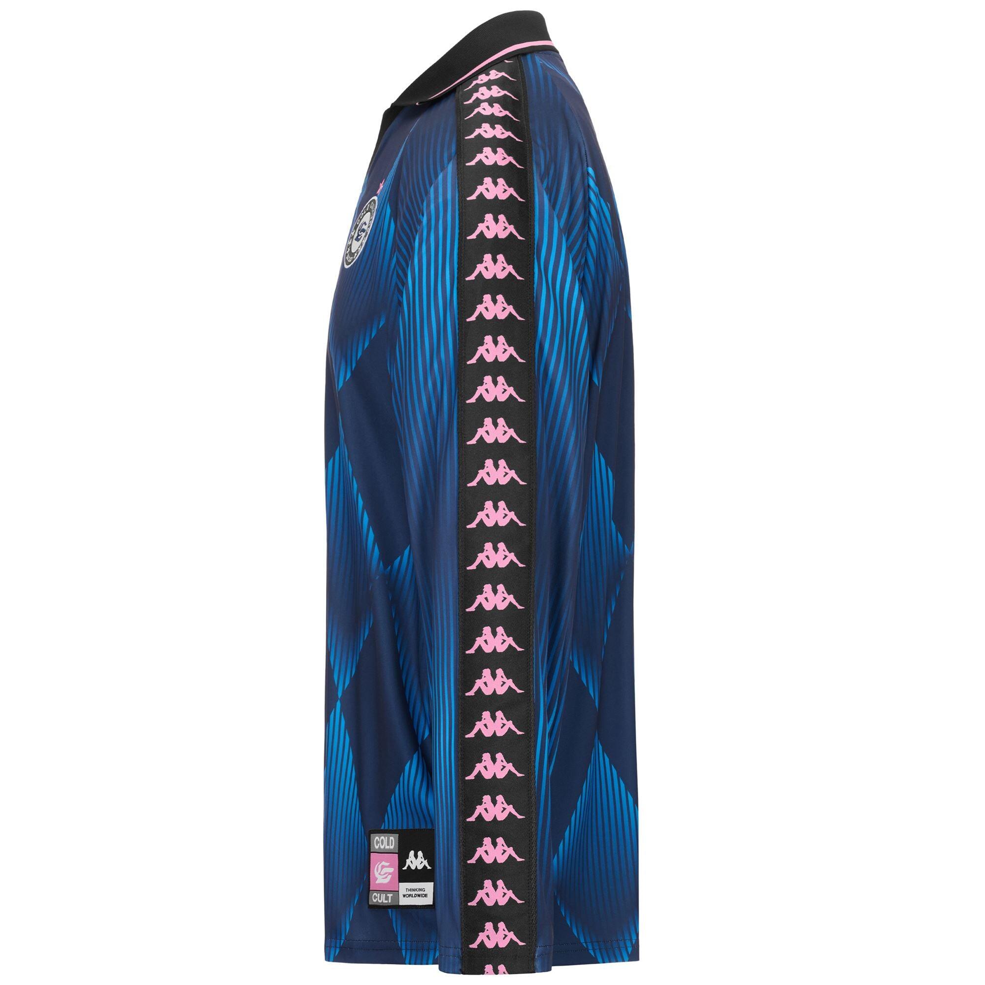 T-shirt da uomo in poliestere blu da streetwear sportivo 2/3