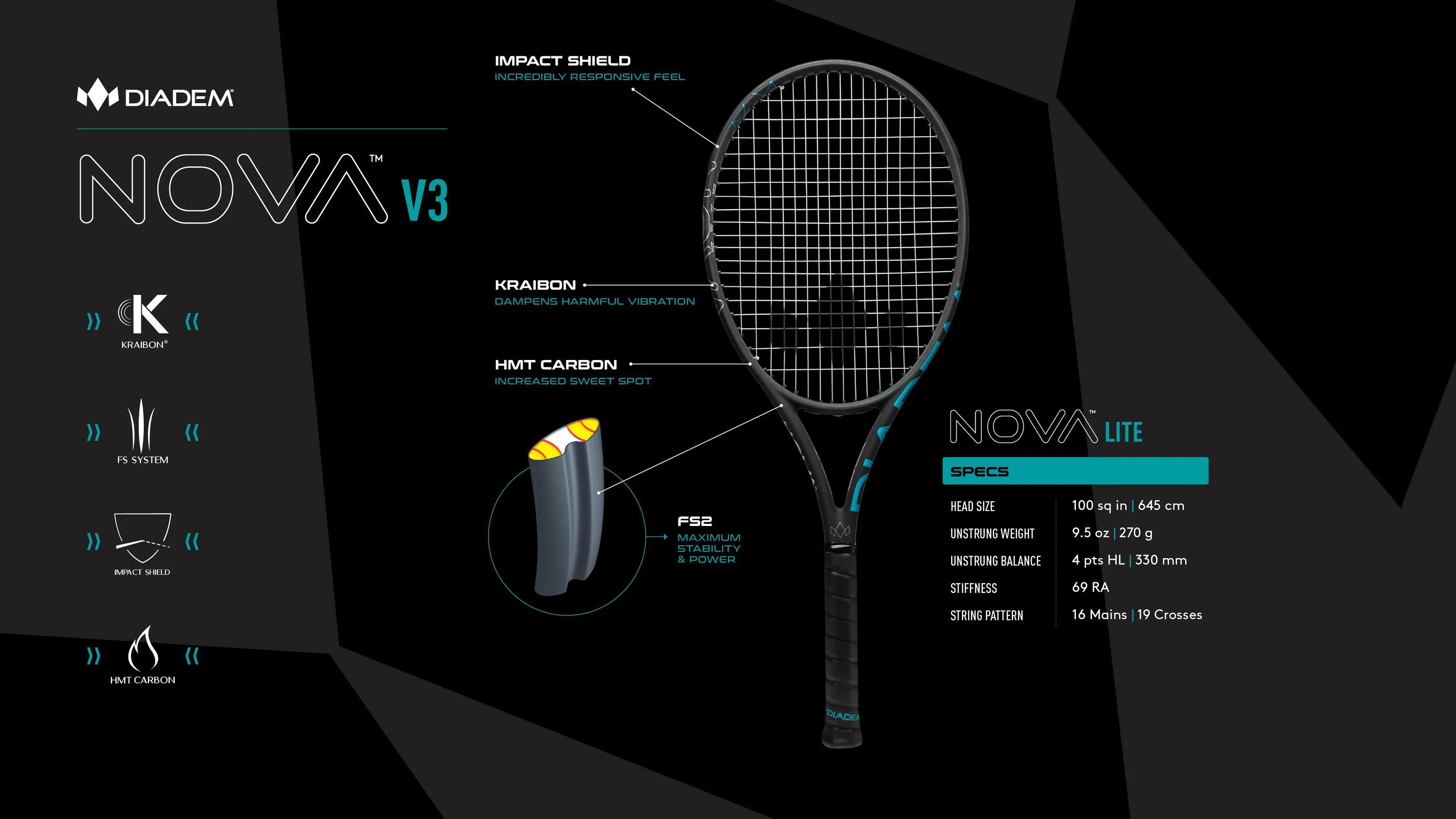 Nova V3 Lite teniszütő 4/4