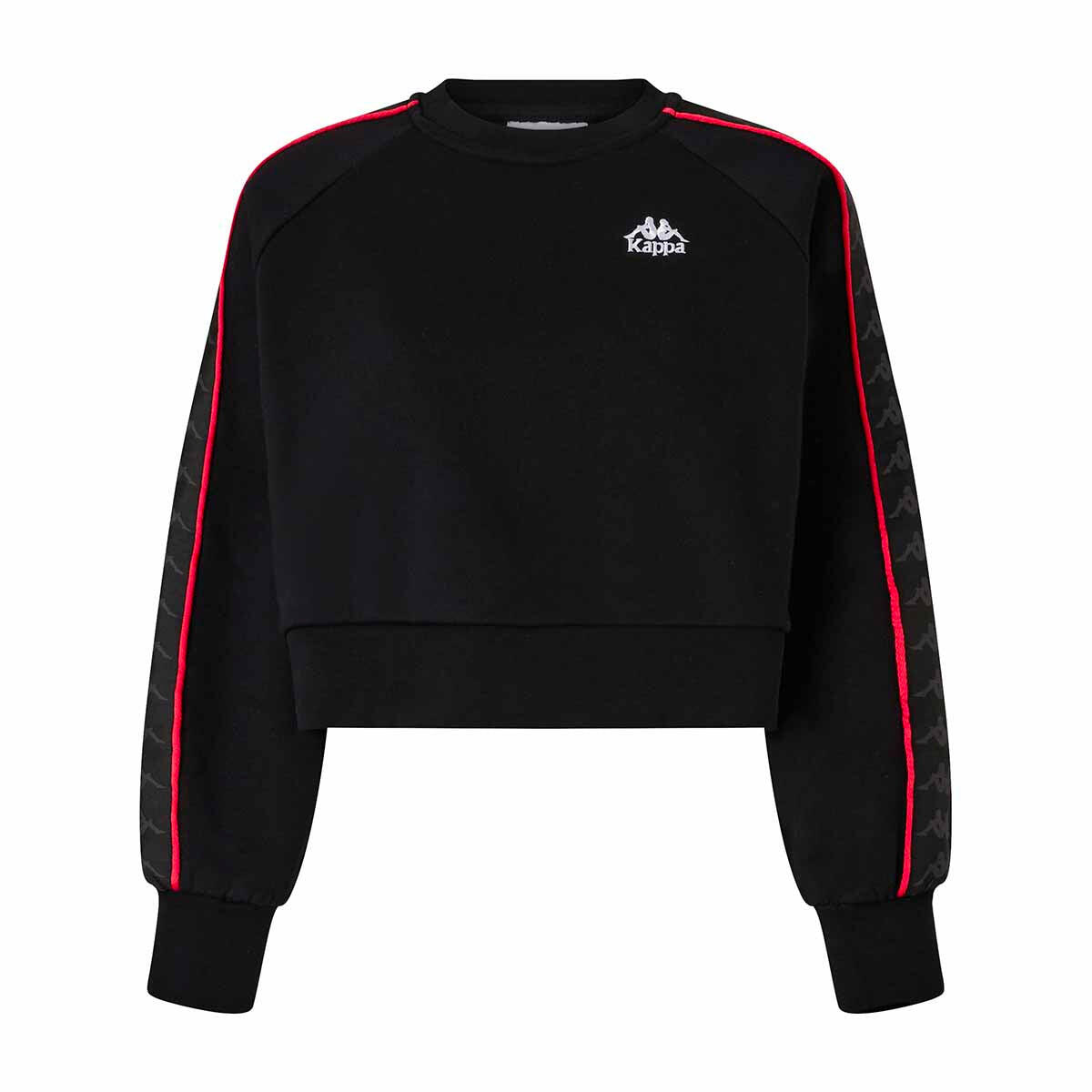 Felpa da donna in cotone nero da streetwear sportivo 4/7