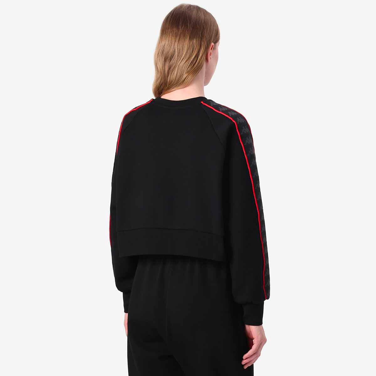Felpa da donna in cotone nero da streetwear sportivo 6/7