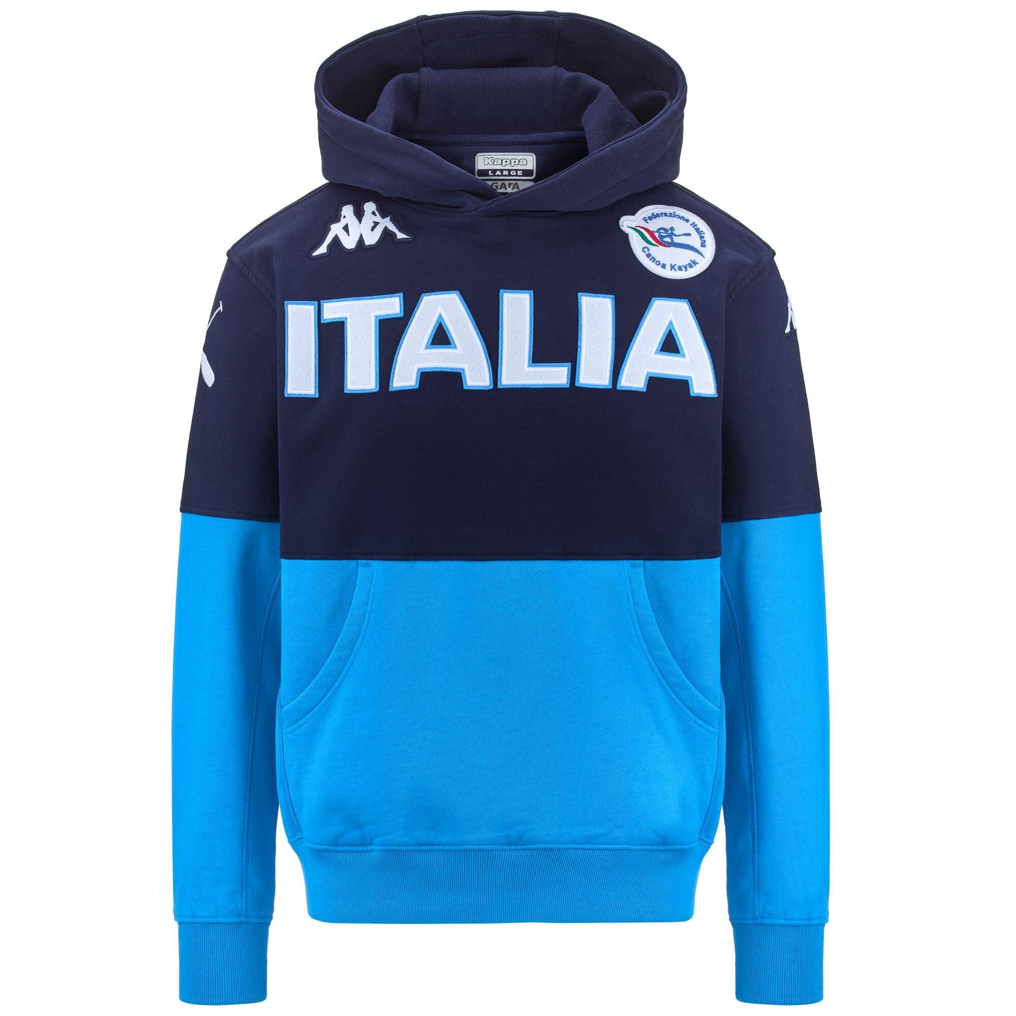 Felpa da uomo donna in cotone blu da canottaggio 2/4