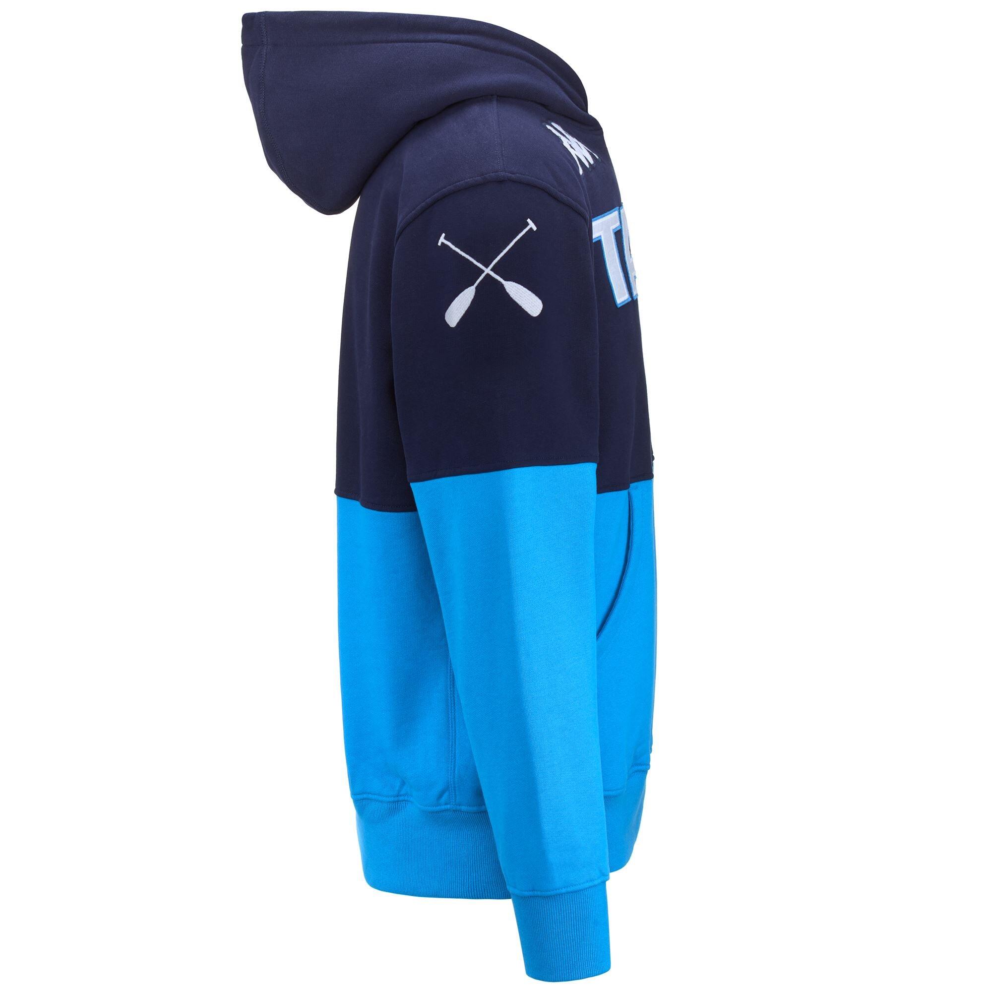 Felpa da uomo donna in cotone blu da canottaggio 3/4