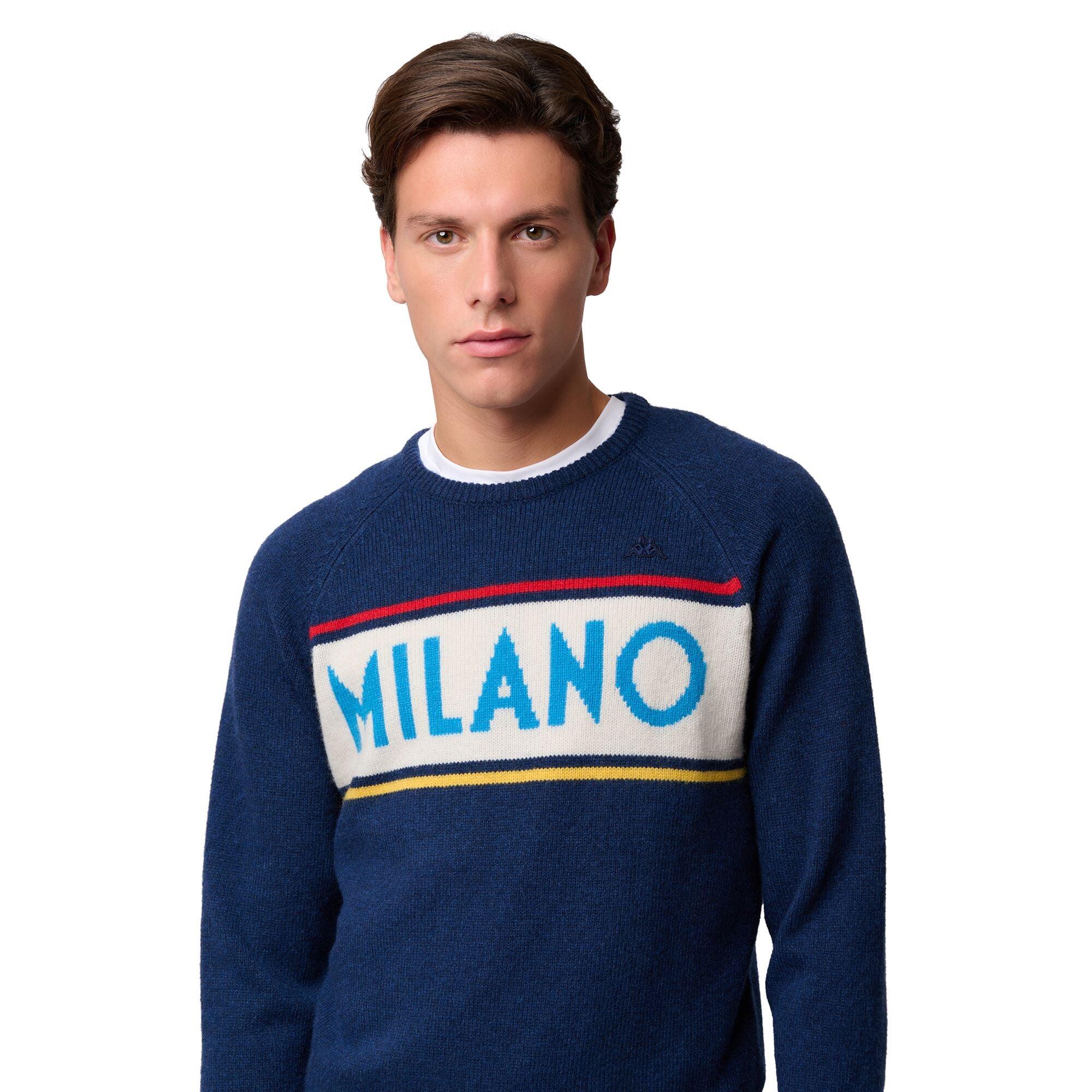 Maglione da uomo in lana blu da casual 6/6