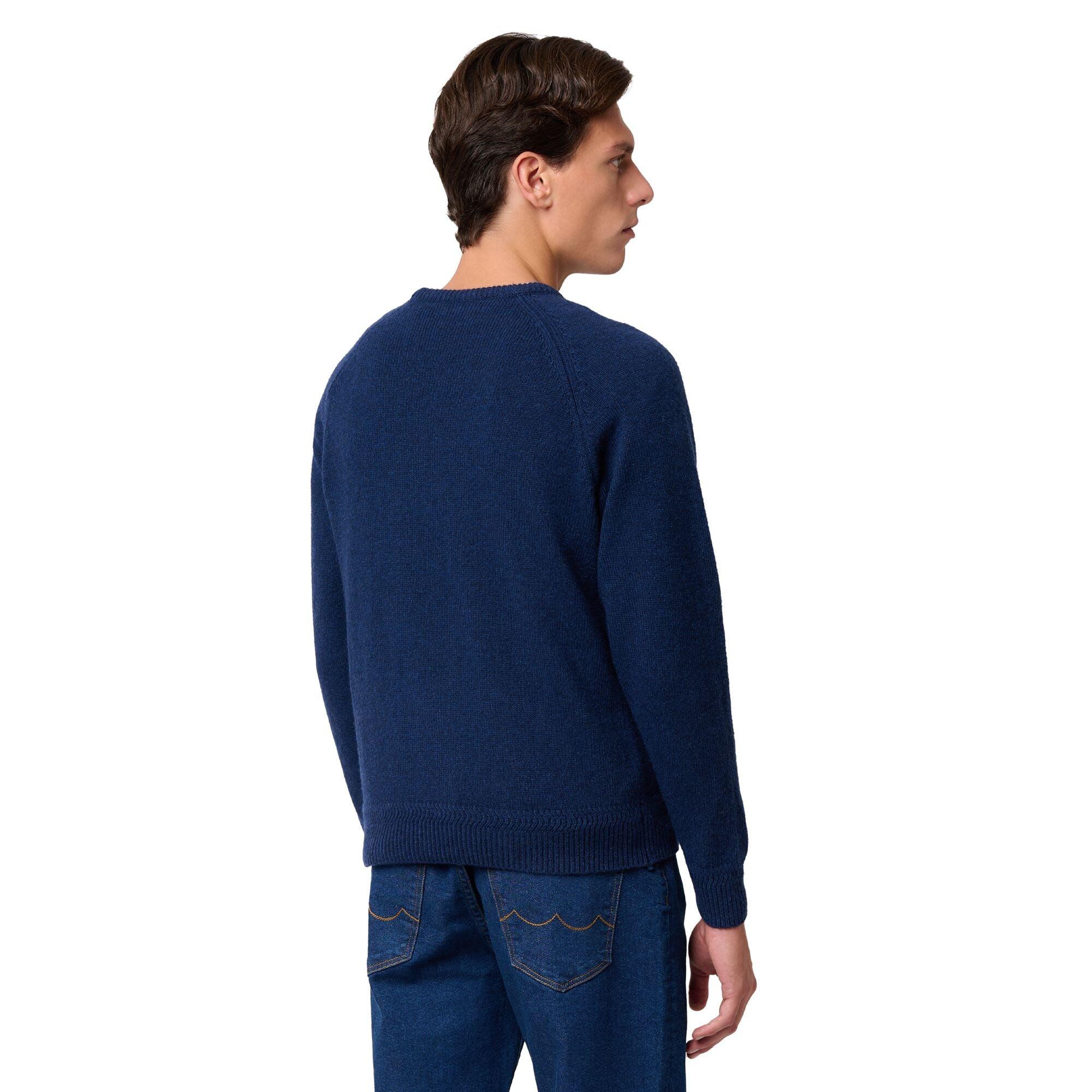 Maglione da uomo in lana blu da casual 5/6