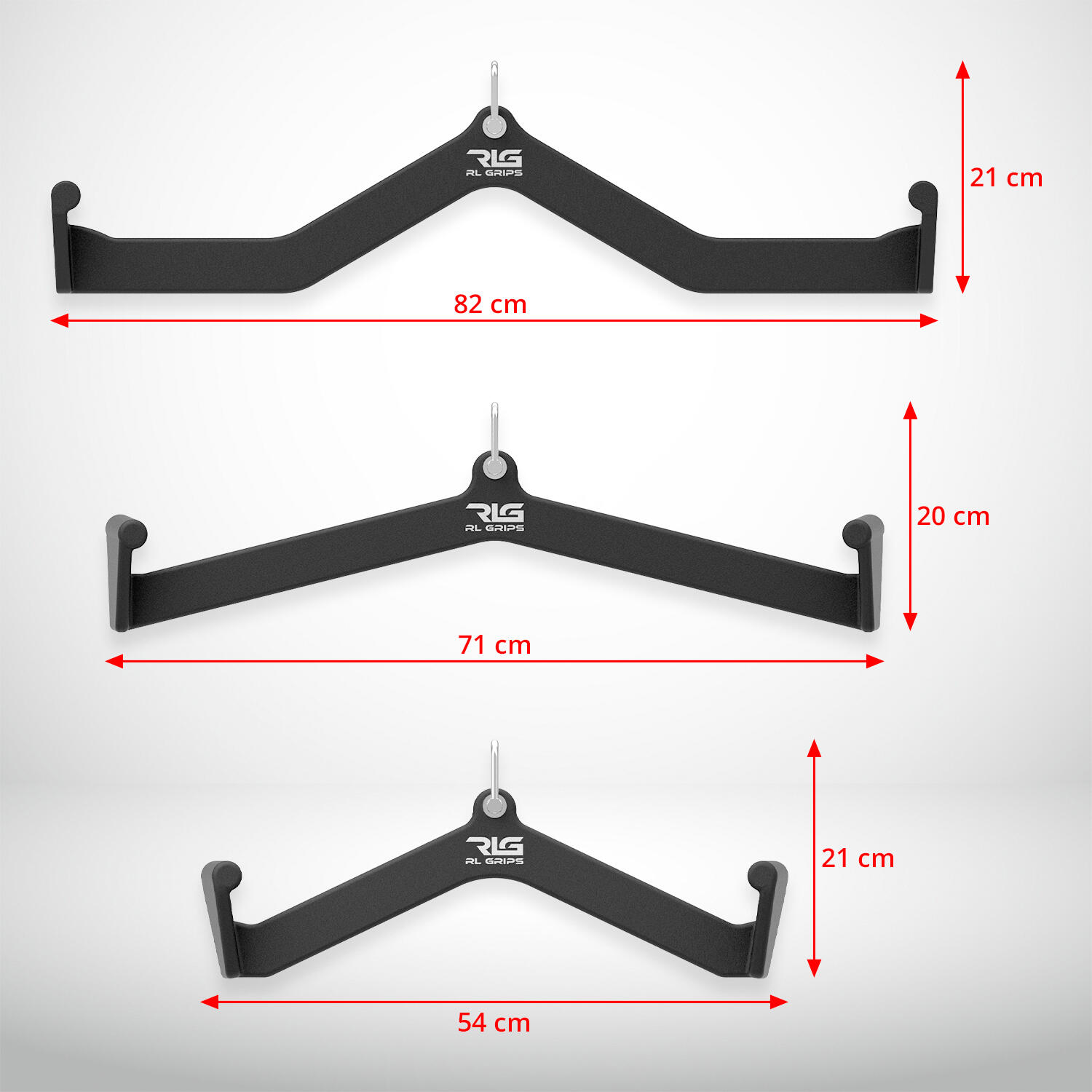 Pack de 5 Agarres Ergonómicos para Poleas de Gimnasio RL Grips para Jalón y Remo 5/7