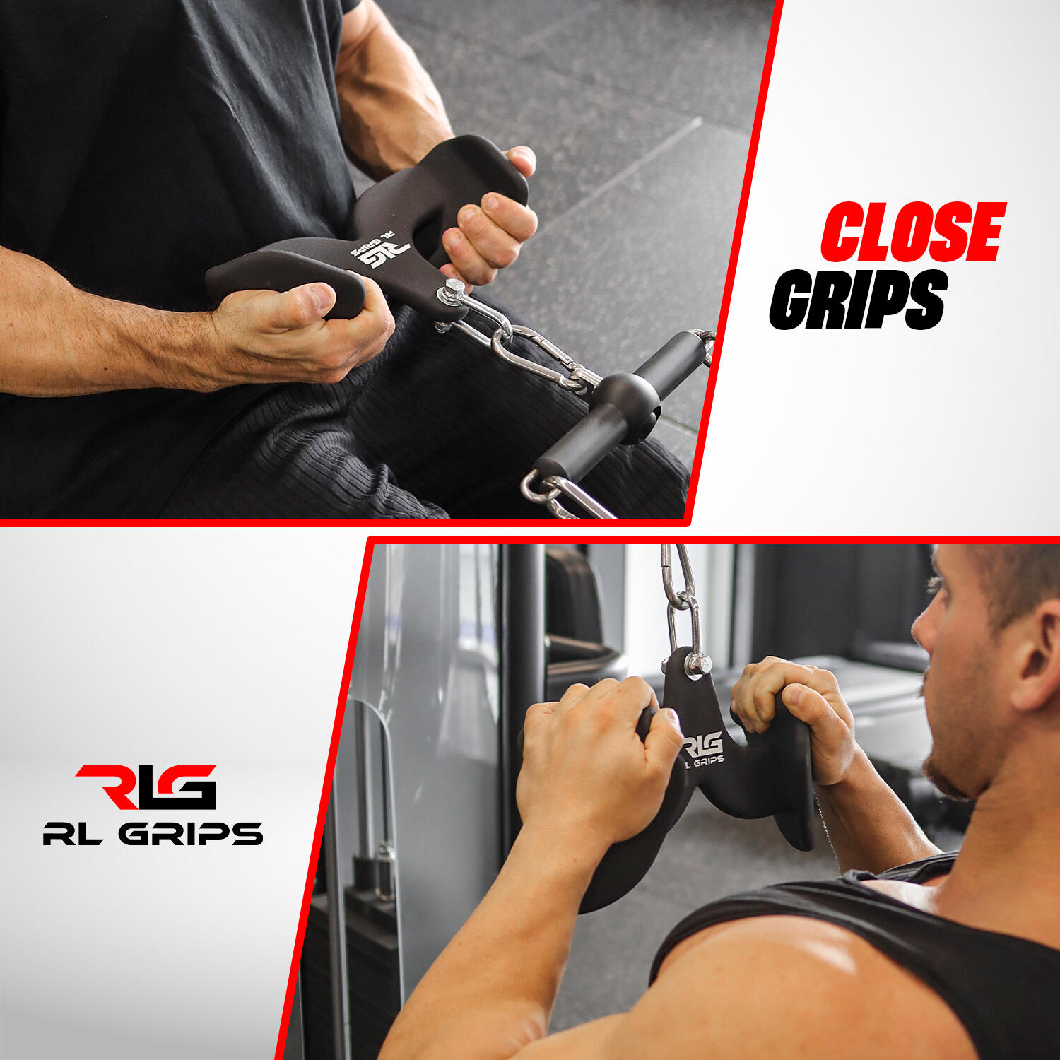 Pack de 5 Agarres Ergonómicos para Poleas de Gimnasio RL Grips para Jalón y Remo 4/7