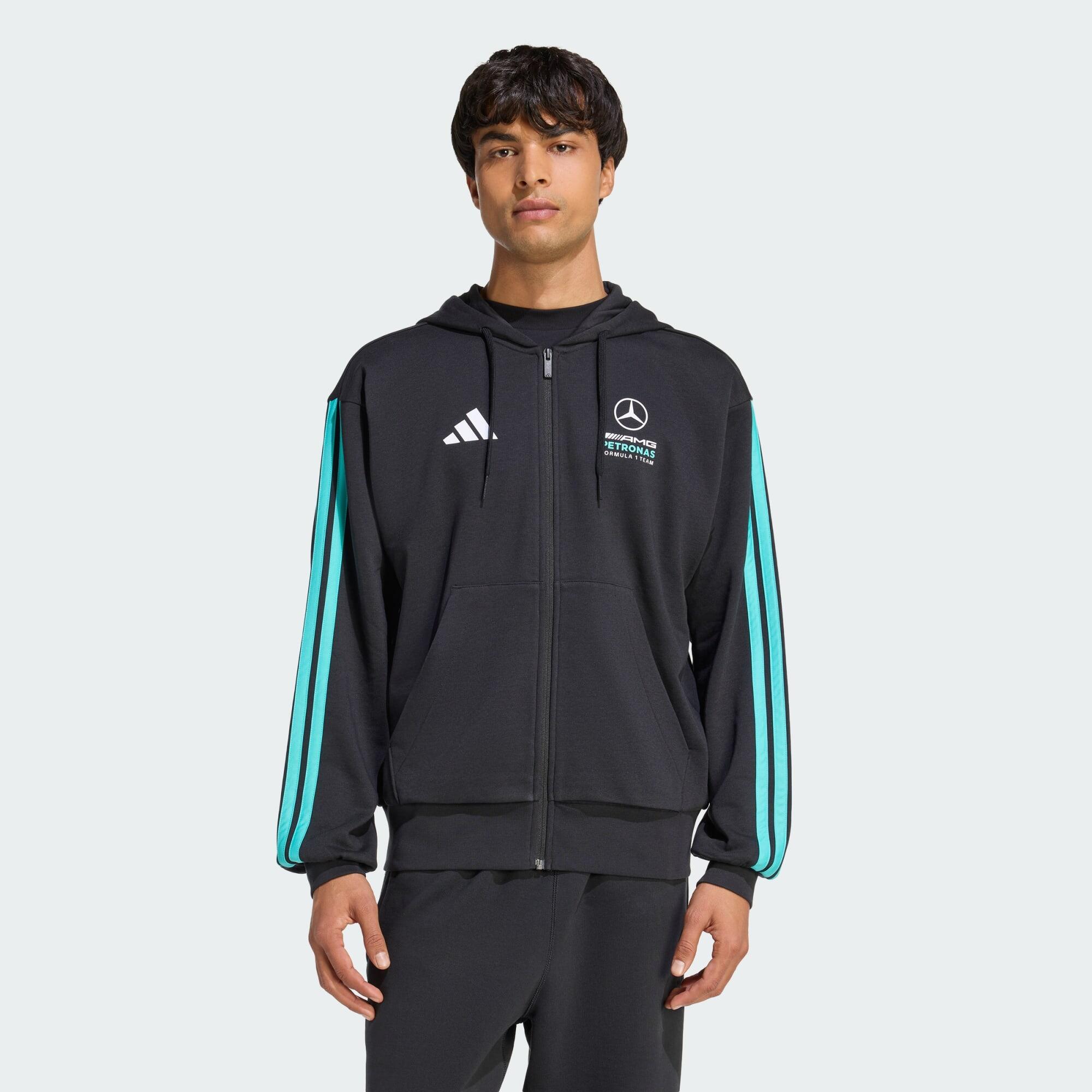 ADIDAS FELPA CON CAPPUCCIO FULL ZIP MERCEDES-AMG PETRONAS FORMULA 1 TEAM DNA