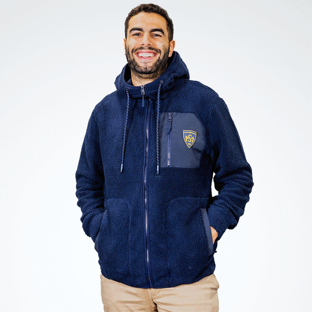 Men's Isole Hooded Fleece Jacket ASM Clermont Bleu marine