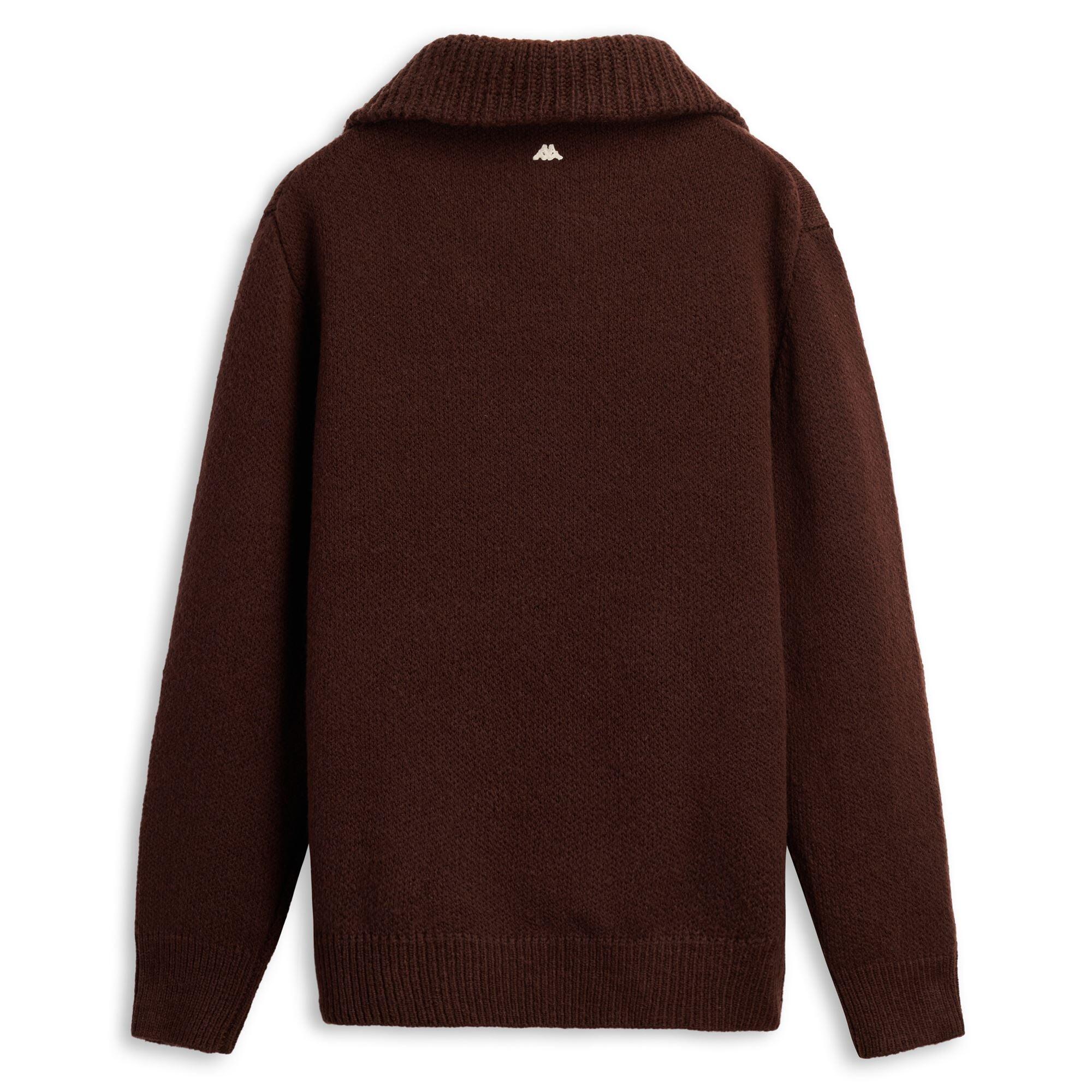 Maglione da uomo in lana marrone da casual 2/3