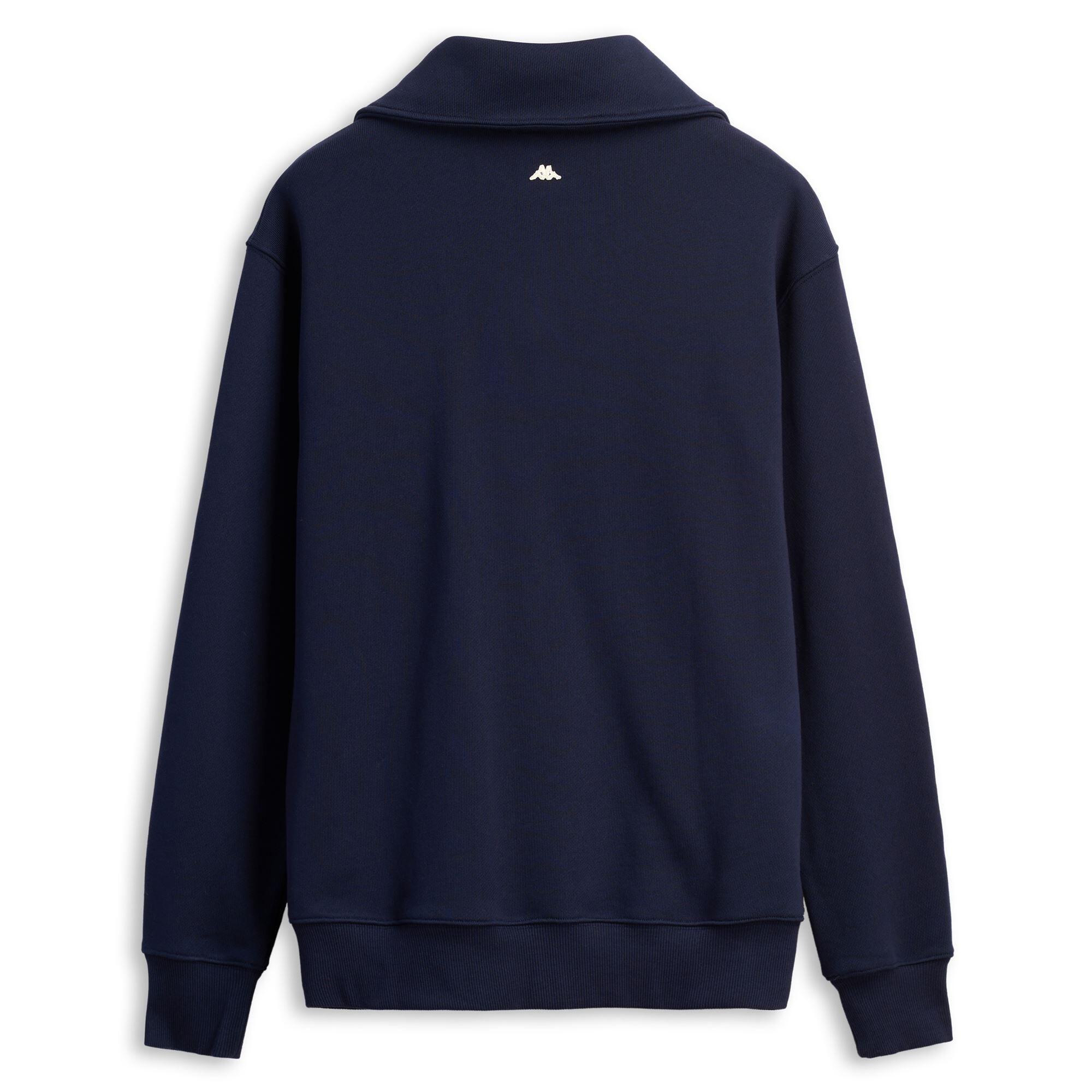 Felpa da uomo in cotone blu da casual 2/3
