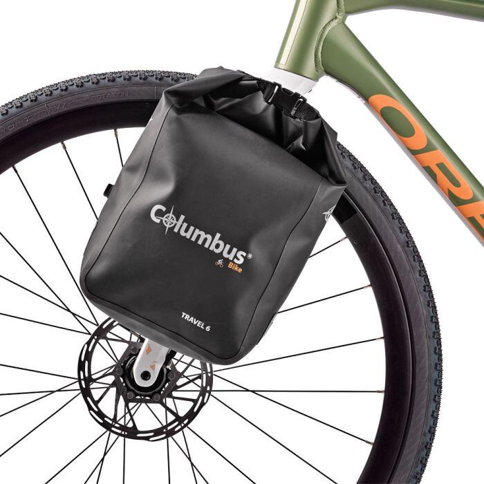 Sacoche de Fourche Étanche 6l Avec Support Columbus Noire 5/7