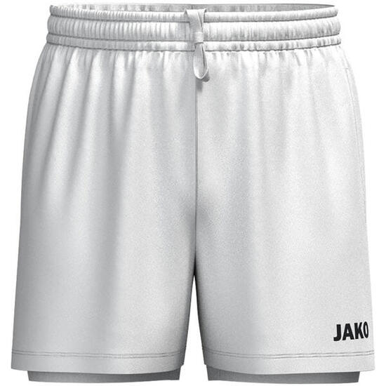 Shorts running hommes 2‑en‑1 confort et maintien - blanc