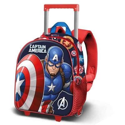 Mochila Escolar 3D con Ruedas MARVEL Multicolor