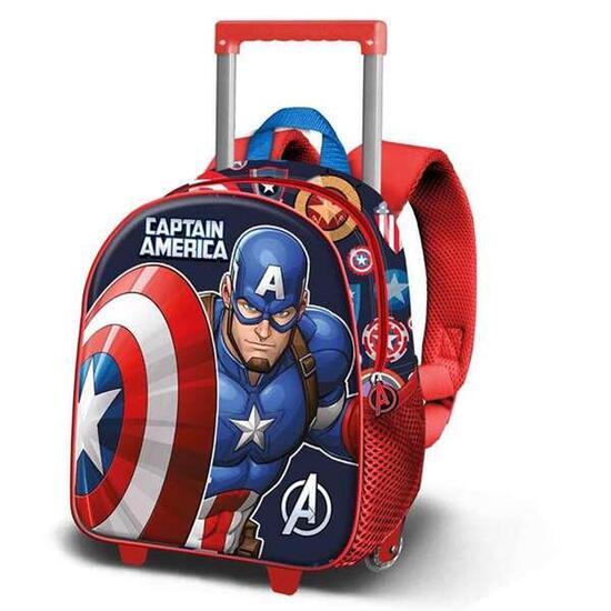Mochila Escolar 3D con Ruedas MARVEL Multicolor