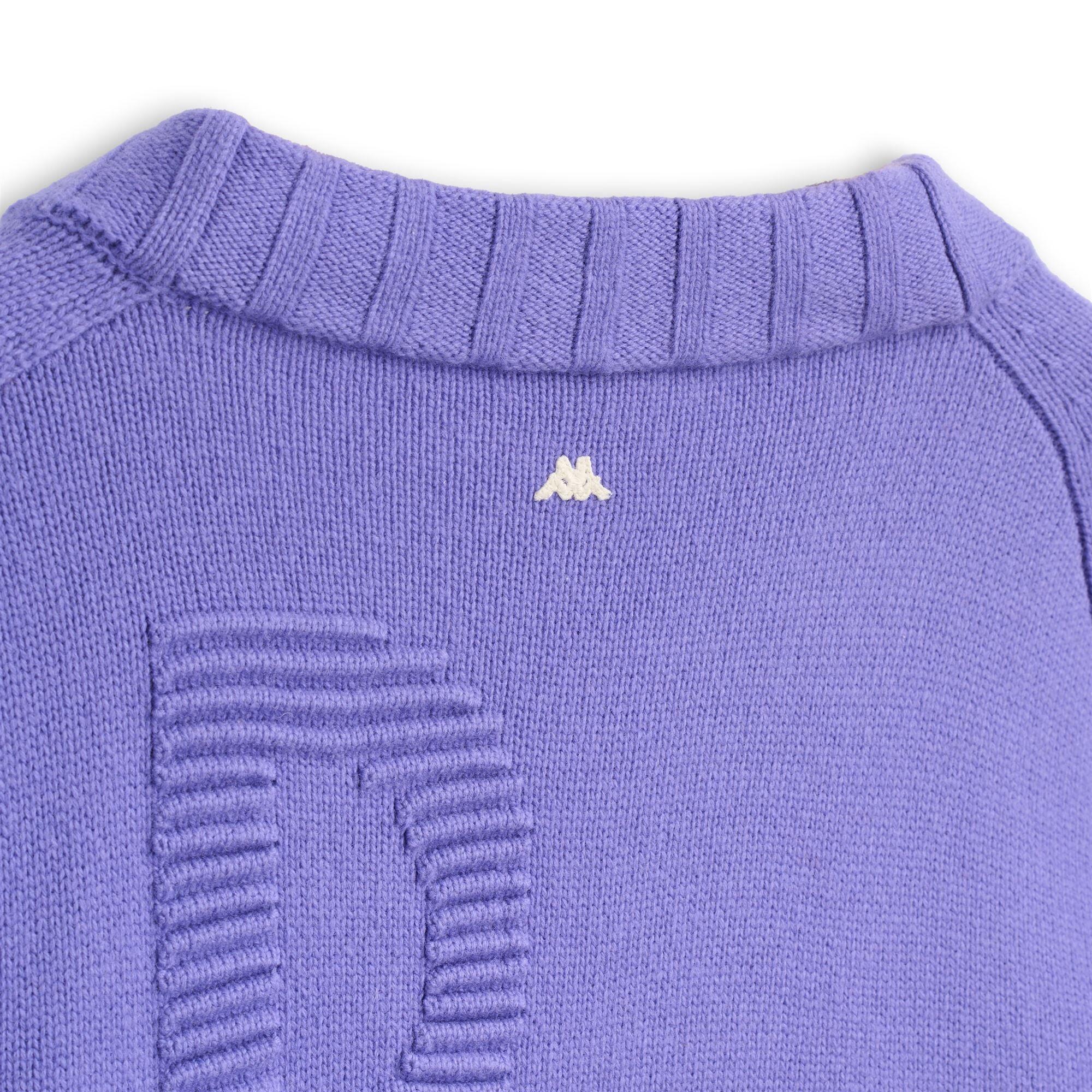 Maglione da uomo in lana viola da casual 3/3