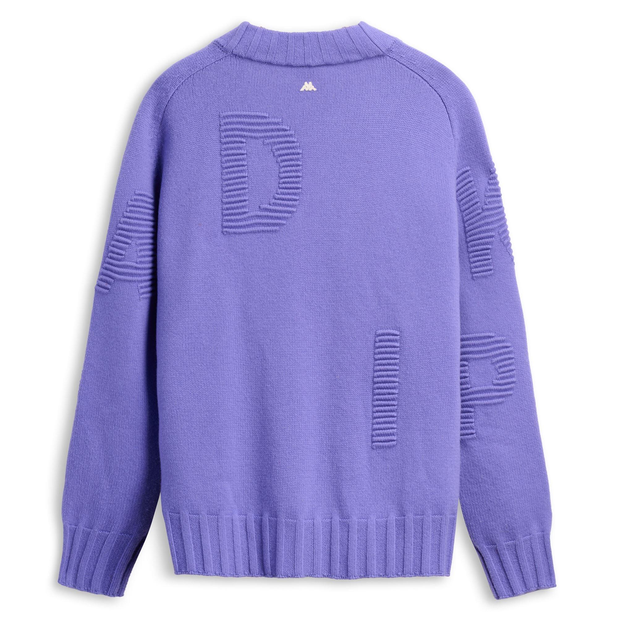 Maglione da uomo in lana viola da casual 2/3