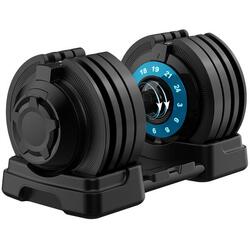 Haltère Paino - Haltère fitness court - Réglable sur 12 poids de 3 à 24 kg