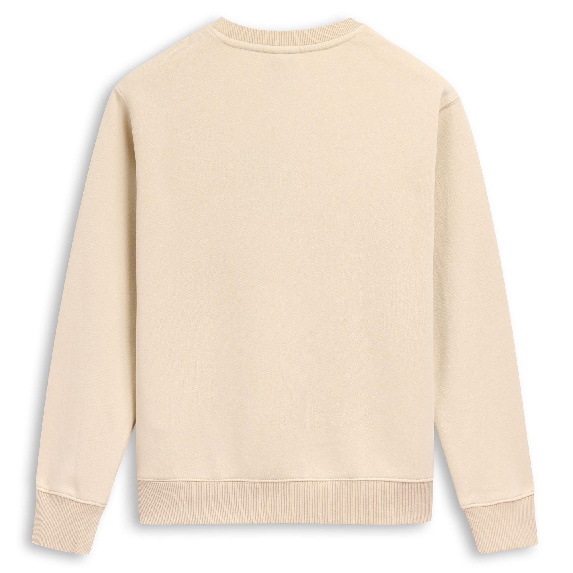 Felpa da donna in cotone beige da casual 2/3