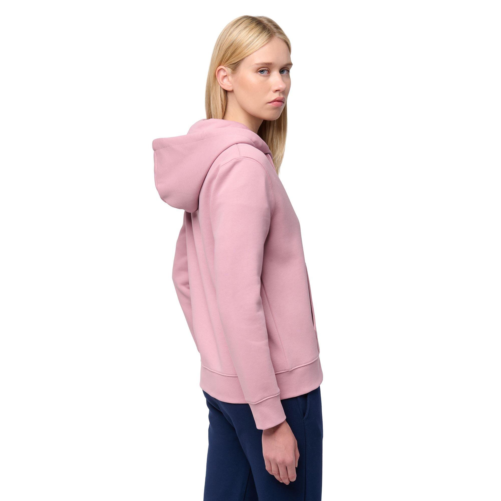 Felpa con zip da donna in cotone marrone da lifestyle 5/6