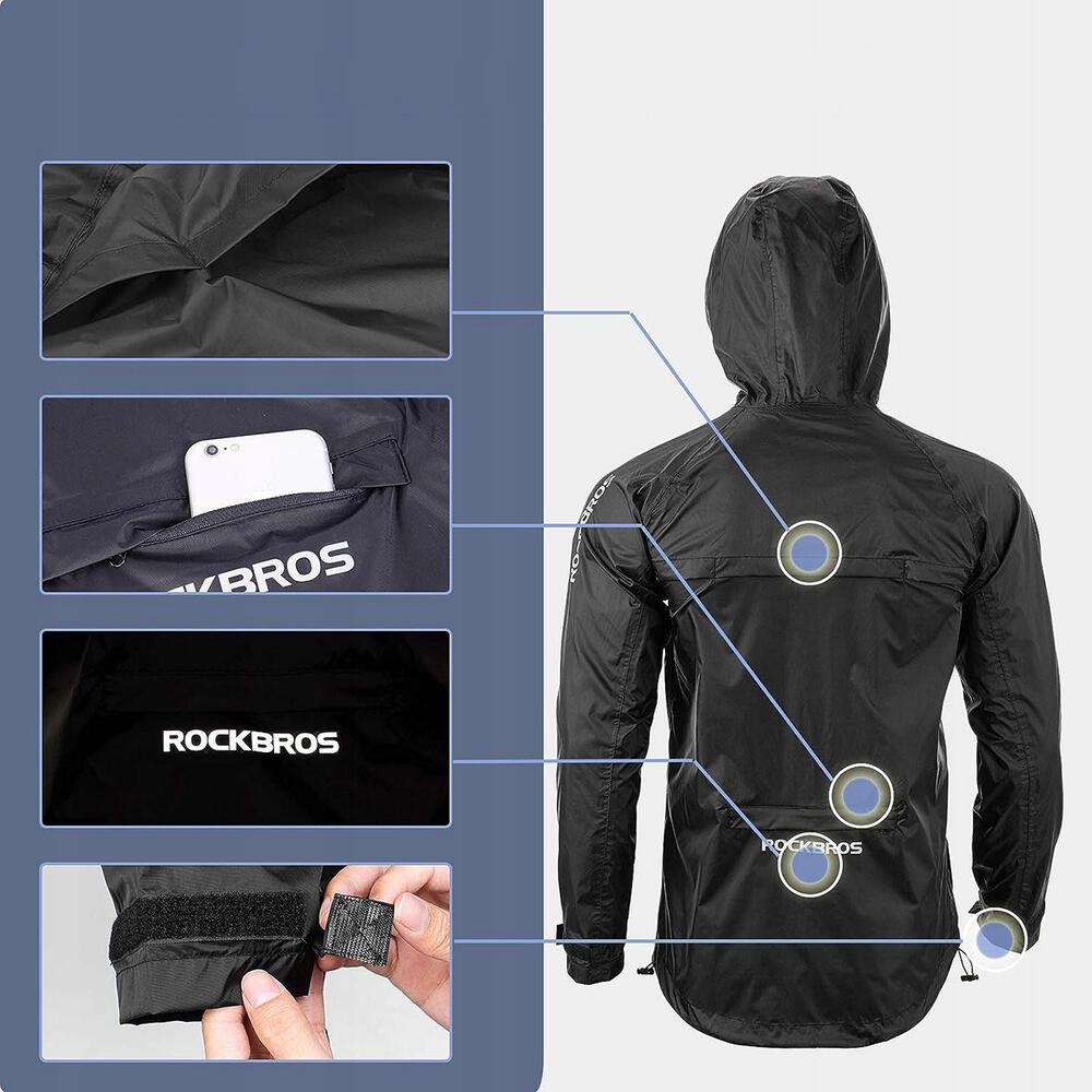 Atmungsaktive und winddichte Regenjacke 5/5