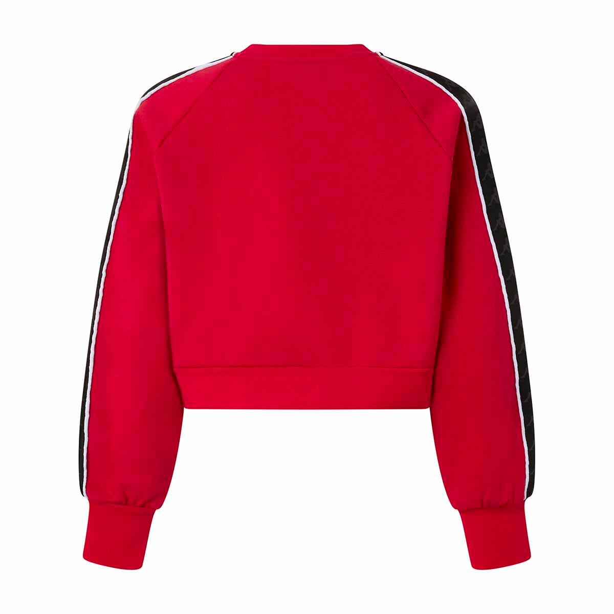 Felpa da donna in cotone rosso da streetwear sportivo 7/7