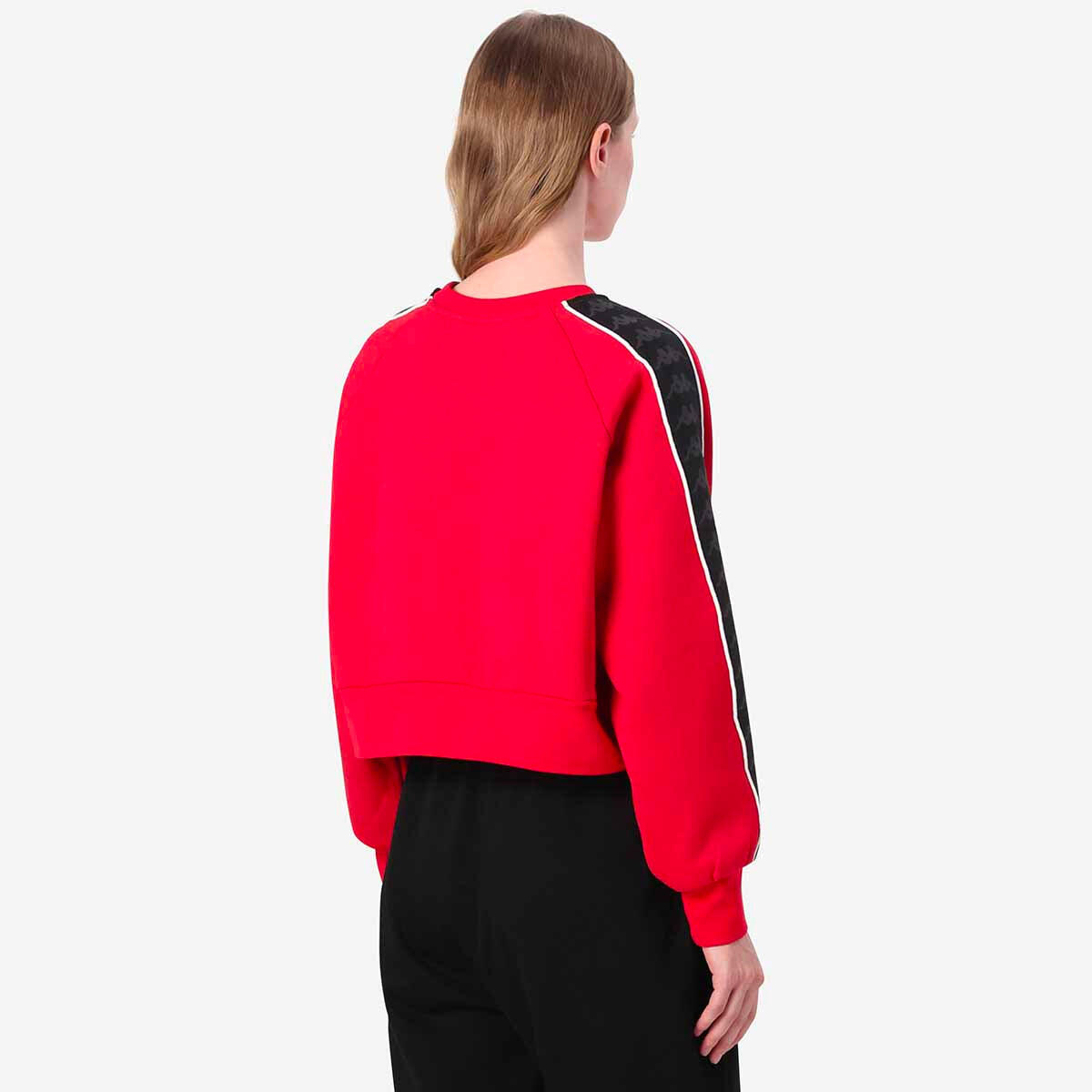 Felpa da donna in cotone rosso da streetwear sportivo 5/7