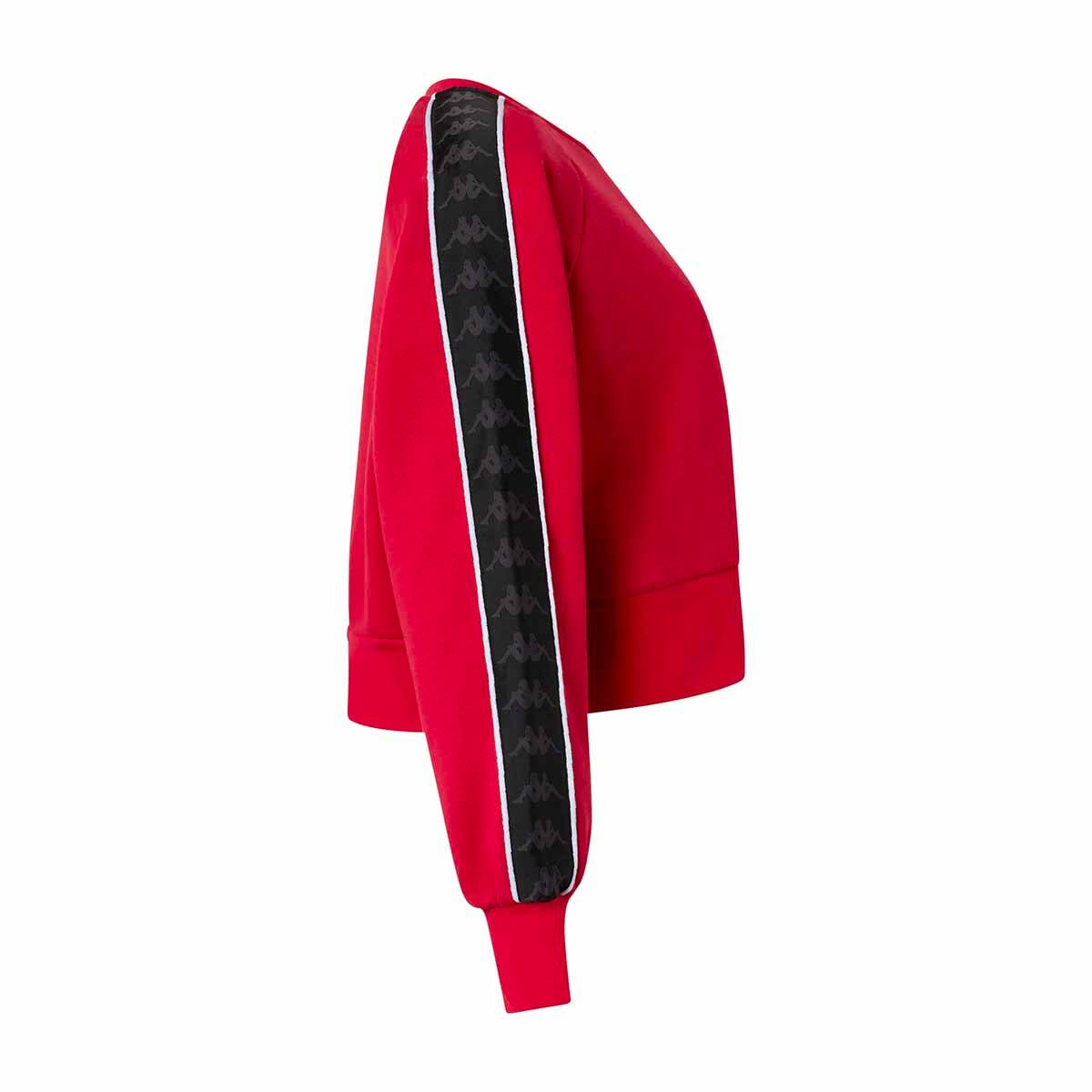 Felpa da donna in cotone rosso da streetwear sportivo 6/7